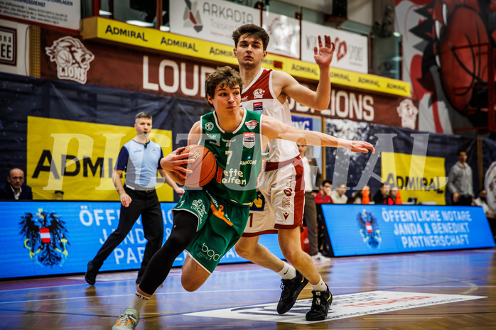 Basketball, win2day Basketball Superliga 2022/23, 1. Qualifikationsrunde, Traiskirchen Lions, Kapfenberg Bulls, Miro Zapf (7)