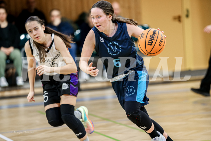 23.02.2025 Österreichischer Basketballverband 2024/25, SLWU14 Vienna United vs. Vienna Timberwolves