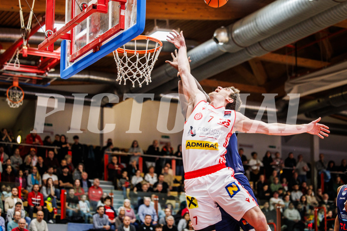 Basketball, win2day Basketball Superliga 2024/25, Grunddurchgang 20.Runde, Traiskirchen Lions, BBC Nord Dragonz, Benedikt Güttl (7)