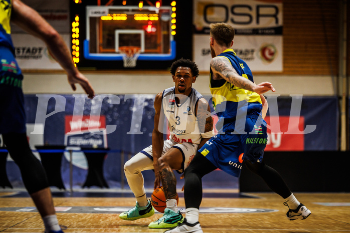 Basketball, win2day Basketball Superliga 2024/25, Grunddurchgang Runde 13, BBC Nord Dragonz, UBSC Graz, Rayshawn Mart (3)