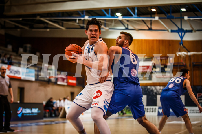 Basketball, bet-at-home Basketball Superliga 2021/22, Grunddurchgang Runde 14, Oberwart Gunners, Vienna D.C. Timberwolves, Tyler Creammer (10)