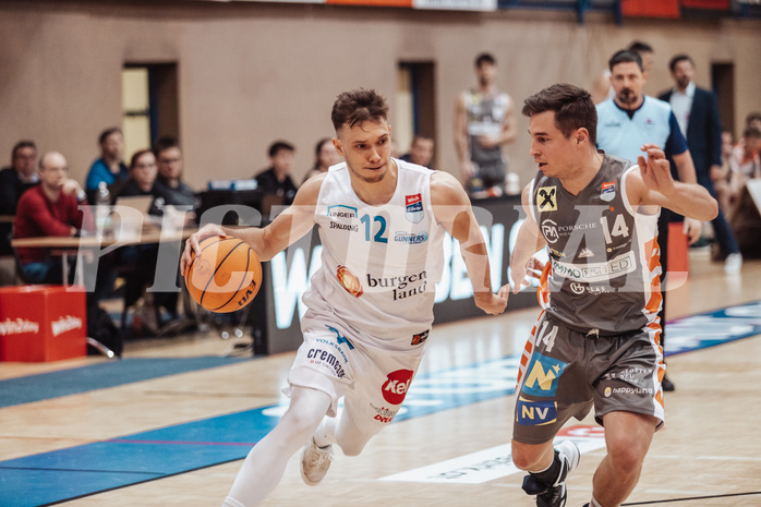 Basketball, Basketball Superliga 2023/24, Grunddurchgang 20.Runde, Oberwart Gunners, Klosterneuburg Dukes, Jonathan Knessl (12), Valentin Bauer (14)