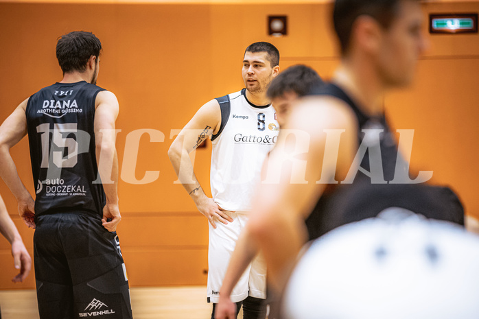 Basketball, Basketball Zweite Liga 2022/23, Grunddurchgang 19.Runde, Basket Flames, Güssing Blackbirds, Nikolas Susa (8)