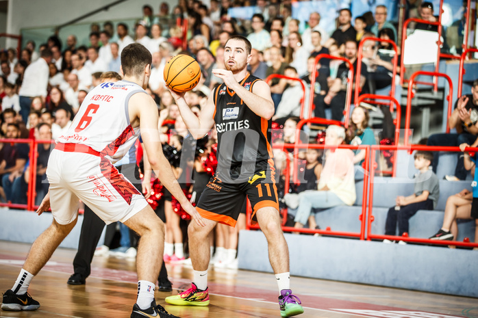 Basketball, win2day Basketball Superliga 2023/24, Grunddurchgang 1.Runde, Traiskirchen Lions, Fürstenfeld Panthers, Nikica Nikolic (11)