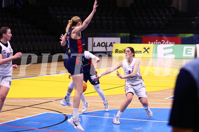 04.02.2024, Graz, Raiffeisen Sportpark, Basketball Damen Superliga 2023/24, Grunddurchgang 11.Runde, UBSC-DBBC Graz - SKN St. Pölten Frauen ,  