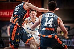 Basketball, ABL 2017/18, Grunddurchgang 35.Runde, Oberwart Gunners, Klosterneuburg Dukes, Jakob Szkutta (4)