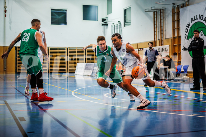 Basketball, Basketball Zweite Liga 2024/25, Grunddurchgang 16.Runde, UDW Alligators, KOS Celovec, Steven Kaltenbrunner (8)