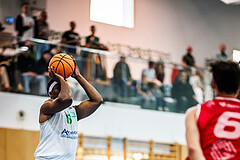 Basketball, Basketball Zweite Liga 2024/25, Grunddurchgang 1.Runde, Deutsch Wagram Alligators, Upper Austrian Ballers, William Emiohe (15)