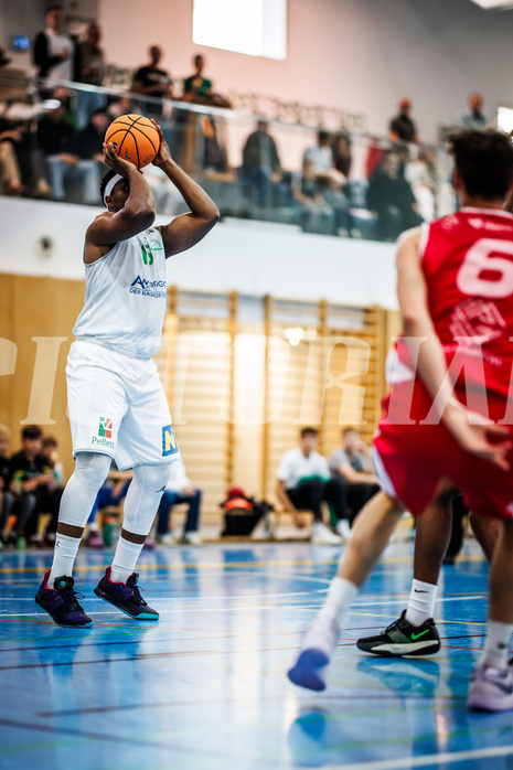 Basketball, Basketball Zweite Liga 2024/25, Grunddurchgang 1.Runde, Deutsch Wagram Alligators, Upper Austrian Ballers, William Emiohe (15)