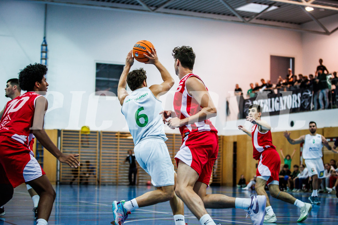 Basketball, Basketball Zweite Liga 2024/25, Grunddurchgang 1.Runde, Deutsch Wagram Alligators, Upper Austrian Ballers, Ognjen Drljaca (6)