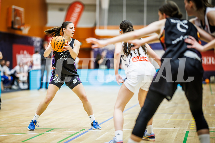 Basketball, Win2Day Basketball Damen Superliga 2023/24, Grunddurchgang 12.Runde, Vienna Timberwolves, Vienna United, Klara Brunner (25) Basketball, Win2Day Basketball Damen Superliga 2023/24, Grunddurchgang 12.Runde, Vienna Timberwolves, Vienna United, Klara Brunner (25)