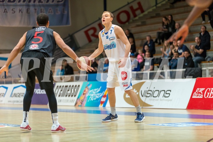 Basketball, ABL 2017/18, Grunddurchgang 21.Runde, Oberwart Gunners, WBC Wels, Sebastian Käferle (7)