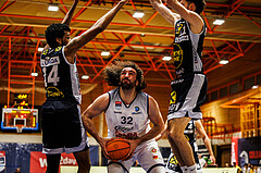 Basketball, win2day Basketball Superliga 2024/25, Grunddurchgang Runde 18, BBC Nord Dragonz, Gmunden Swans, Sead Hadzifejzovic (32)