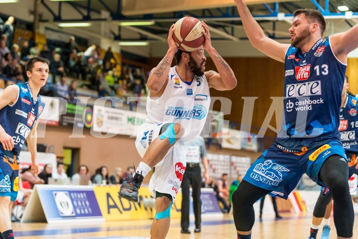 Basketball, ABL 2017/18, Grunddurchgang 15.Runde, Oberwart Gunners, Kapfenberg Bulls, Louis Dabney Jr. (5)