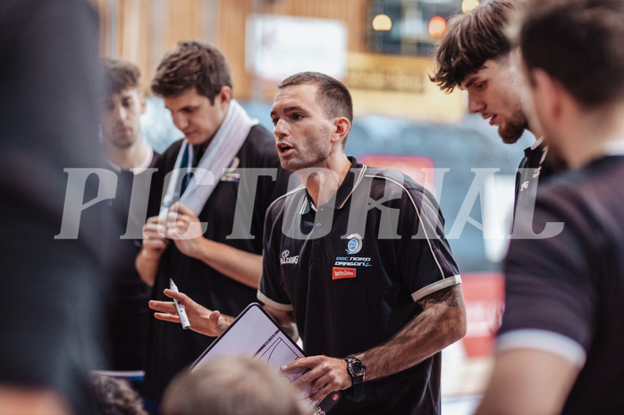 Basketball, Basketball Austria Cup 2023/24, VF Spiel 7, Oberwart Gunners, Dragonz Eisenstadt, Felix Jambor (Coach)