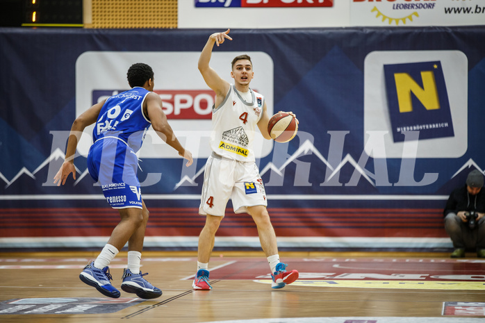 Basketball, Admiral Basketball Superliga 2019/20, Grunddurchgang 17.Runde, Traiskirchen Lions, Oberwart Gunners, Sebastian Lesny (4)