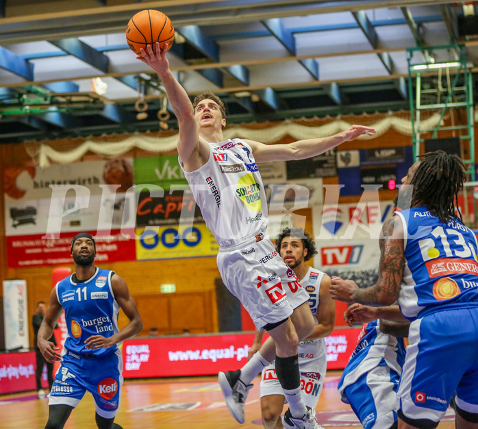 Basketball Superliga 2023/24, Playoff, Viertelfinale Spiel 1 Gmunden Swans vs. Oberwart Gunners