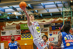 Basketball Superliga 2023/24, Playoff, Viertelfinale Spiel 1 Gmunden Swans vs. Oberwart Gunners
