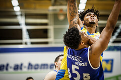 Basketball, bet-at-home Basketball Superliga 2021/22, Grunddurchgang 15.Runde, SKN St. Pölten Basketball, Oberwart Gunners, Rashaan Guylain Mbemba (12)