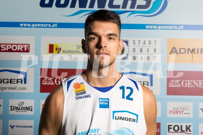 Basketball, ABL 2017/18, Teampictures, Oberwart Gunners, , Benjamin Blazevic (12)