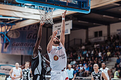 Basketball, Basketball Superliga 2023/24, Grundduchgang Runde 4., Oberwart Gunners, Kapfenberg Bulls, Daniel Koeppel (14)