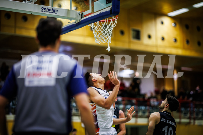 Basketball, Basketball Zweite Liga 2023/24, Grunddurchgang 11.Runde, Vienna United, Mattersburg Rocks, Noah Oguamalam (23)