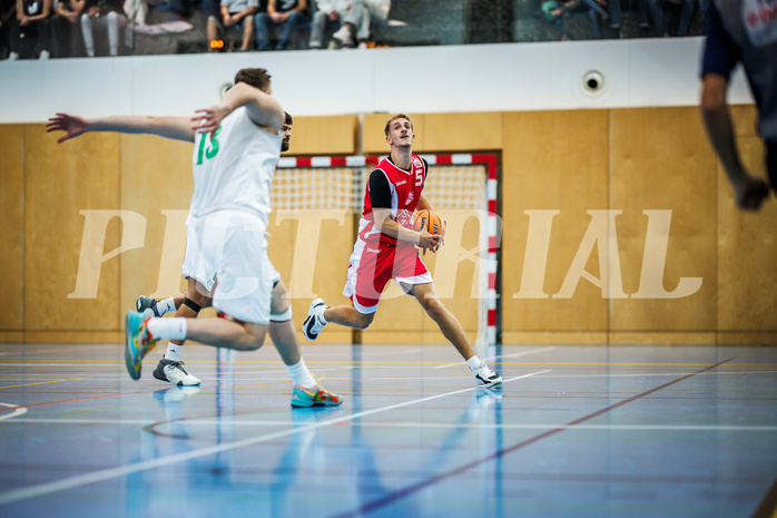Basketball, Basketball Zweite Liga 2024/25, Grunddurchgang 1.Runde, Deutsch Wagram Alligators, Upper Austrian Ballers, Valentin Pils (5)