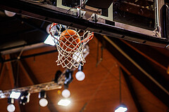 Basketball, Win2Day Superliga 2024/25, Grunddurchgang 10.Runde, BC Vienna, Fürstenfeld Panthers, Aron Stazic (21), Leon Bulic (9)