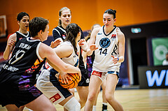 Basketball, Win2Day Basketball Damen Superliga 2023/24, Grunddurchgang 12.Runde, Vienna Timberwolves, Vienna United, Melanie Fischer (14)
