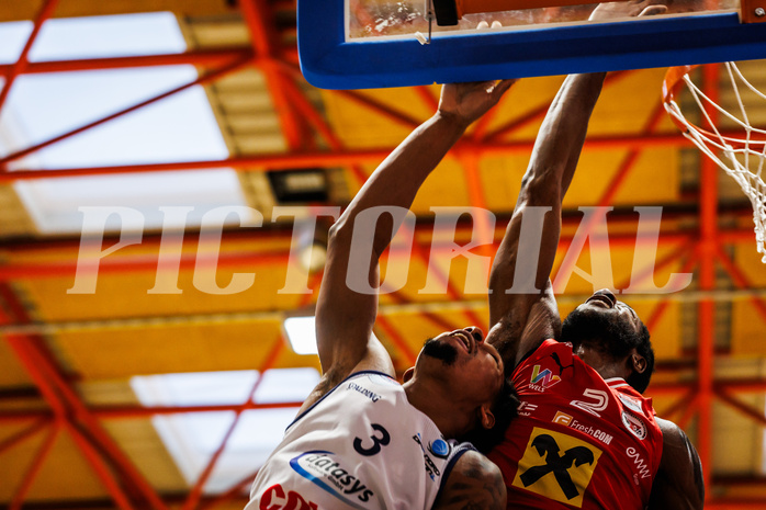 Basketball, win2day Basketball Superliga 2024/25, Grunddurchgang Runde 3, BBC Nord Dragonz, Flyers Wels, Rayshawn Mart (3)