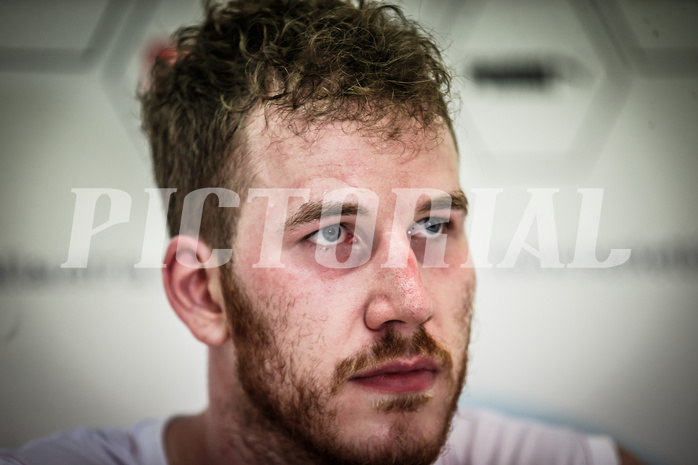 Basketball, FIBA EuroBasket 2025 Qualifiers , , AUSTRIA, IRELAND, Pressekonferenz: Jakob PÖLTL (12)