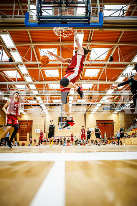 Basketball, Basketball Zweite Liga 2023/24, Playoff, Finale Spiel 1, Mistelbach Mustangs, Union Deutsch Wagram Aligators, Ian Moschik (20)