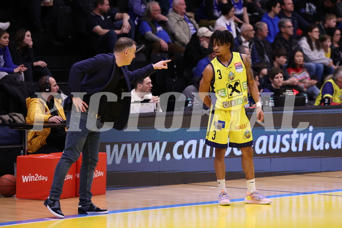 18.02.2023, Graz, Raiffeisen Sportpark Graz, Basketball Superliga 2022/23, Grunddurchgang, Runde 22, UBSC Raiffeisen Graz vs. Unger Steel Gunners Oberwart