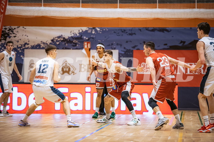 Basketball, Win2Day Superliga 2022/23, Grunddurchgang 15.Runde, Vienna Timberwolves, Arkadia Traiskirchen Lions, Jakob Lohr (12), Aleksandar Andjelkovic (7)