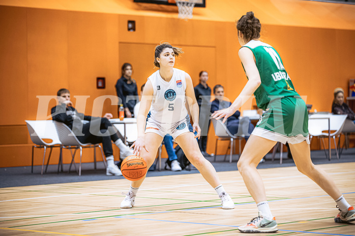 Basketball, Win2Day Basketball Damen Superliga 2022/23, Grunddurchgang 6.Runde, Vienna D.C. Timberwolves, UBI Holding Graz, Valentina Mraulak (5) Basketball, Win2Day Basketball Damen Superliga 2022/23, Grunddurchgang 6.Runde, Vienna D.C. Timberwolves, UBI Holding Graz, Valentina Mraulak (5)