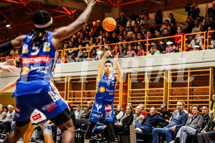 Basketball, win2day Basketball Superliga 2024/25, Grunddurchgang Runde 9, BBC Nord Dragonz, Oberwart Gunners, Magdy Abou-Ahmed (6)