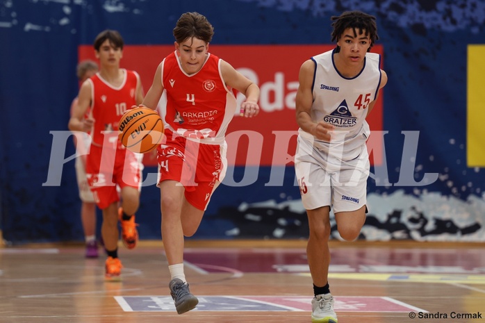 Basketball Superliga 2024/25, SLMU14 Traiskirchen Lions Academy vs. ATSE Graz


