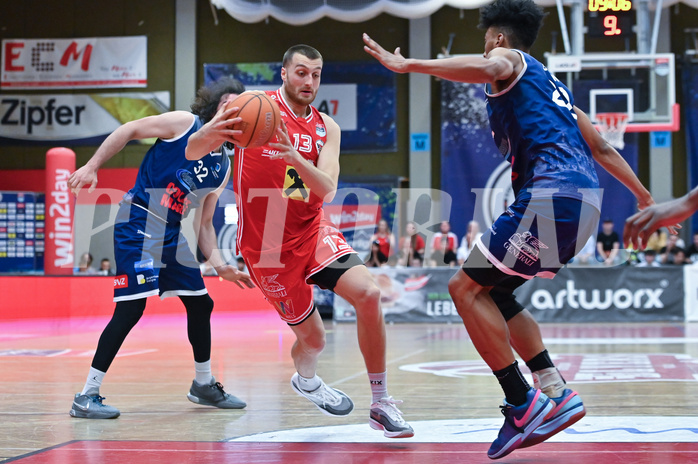 Basketball Superliga 2024/25, Playoff, Viertelfinale Spiel 1, Flyers Wels vs BBC Nord Dragonz,
