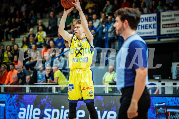 Basketball, Basketball Austria Cup 2022/23, Herren Finale, Gmunden Swans, UBSC Graz, Lukas Simoner (12)
