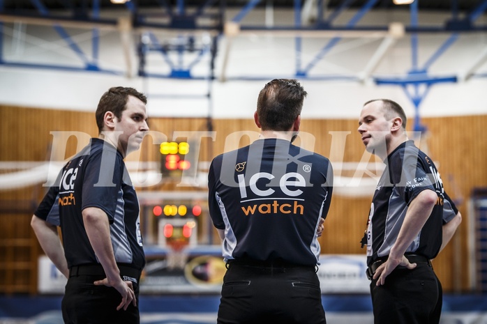 Basketball, ABL 2018/19, Playoff VF Spiel 1, Oberwart Gunners, BC Vienna, Referees