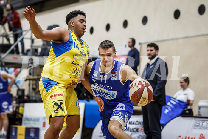 Basketball, Admiral Basketball Superliga 2019/20, Grunddurchgang 15.Runde, SKN St. Pölten Basketball, Oberwart Gunners, Saimon Sutt (11)