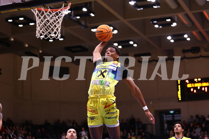 04.02.2024, Graz, Raiffeisen Sportpark Graz, Basketball Superliga 2023/24, Grunddurchgang, Runde 20, UBSC Raiffeisen Graz - OCS Capital Bulls 