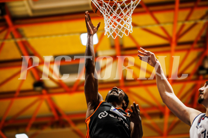 Basketball, win2day Basketball Superliga 2023/224, 5.Qualifikationsrunde, BBC Nord Dragonz, Fürstenfeld Panthers, Hegel Mitchell Augustin (17)