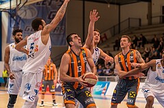 Basketball, ABL 2017/18, Grunddurchgang 17.Runde, Oberwart Gunners, Klosterneuburg Dukes, Edin Bavcic (13)