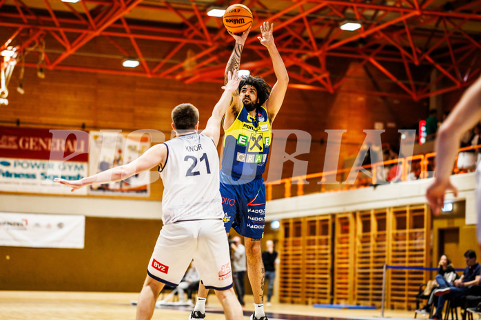 Basketball, win2day Basketball Superliga 2023/224, Grunddurchgang Runde 21, BBC Nord Dragonz, UBSC Graz, Linton Acliese III (18)