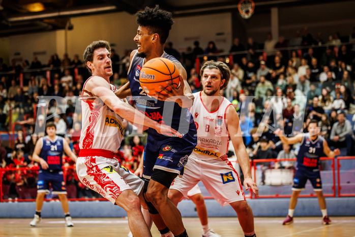 Basketball, win2day Basketball Superliga 2024/25, Grunddurchgang 20.Runde, Traiskirchen Lions, BBC Nord Dragonz, Jalen Green (22)
