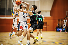 Basketball, Basketball Zweite Liga 2024/25, Grunddurchgang 4.Runde, Vienna Timberwolves, UDW Alligators, Felix Angerbauer (4), Max Brunner (9)