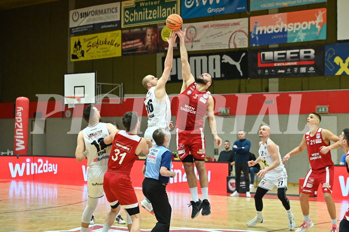 Basketball, Superliga 2023/24, Grunddurchgang 20. Runde, Flyers Wels vs. BC Vienna,