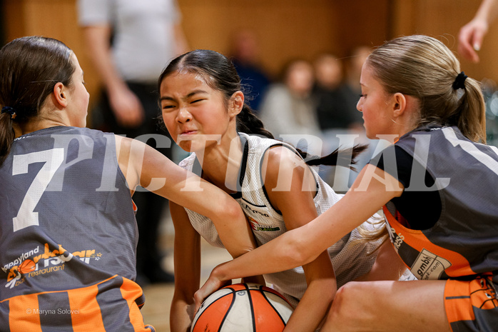 22.02.2025 Österreichischer Basketballverband 2024/25, SLWU14 Basket Flames UNION vs Basket Duchess