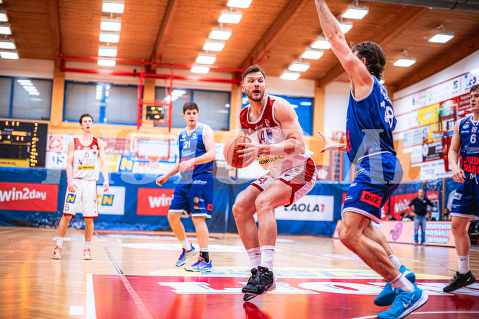 Basketball, Win2Day Superliga 2022/23, 6. Qualifikationsrunde, Traiskirchen Lions, BBC Nord Dragonz, Maximilian Schuecker (14)